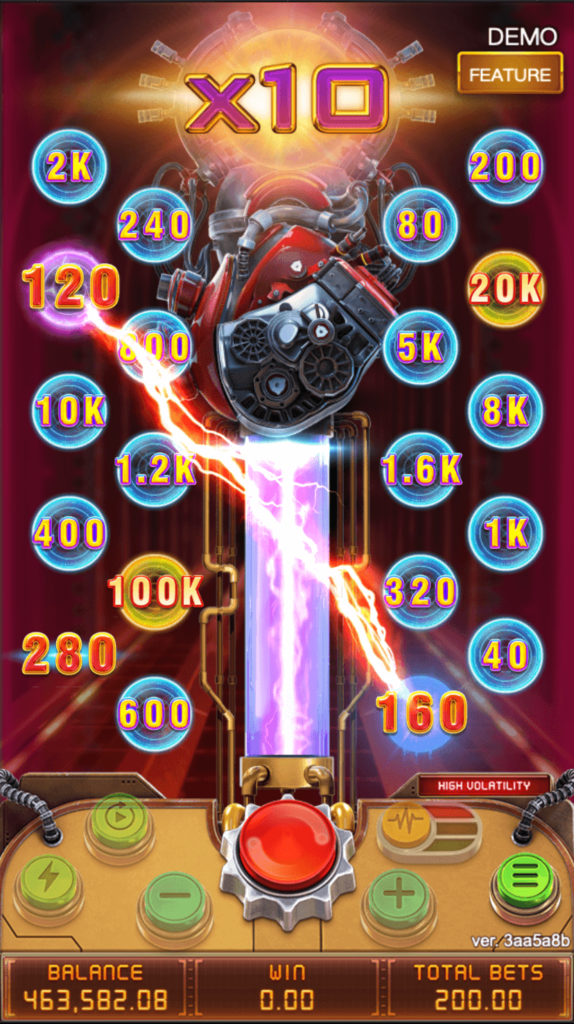 รูปแบบเกมสล็อต LIGHTNINGBOMB Fa chai